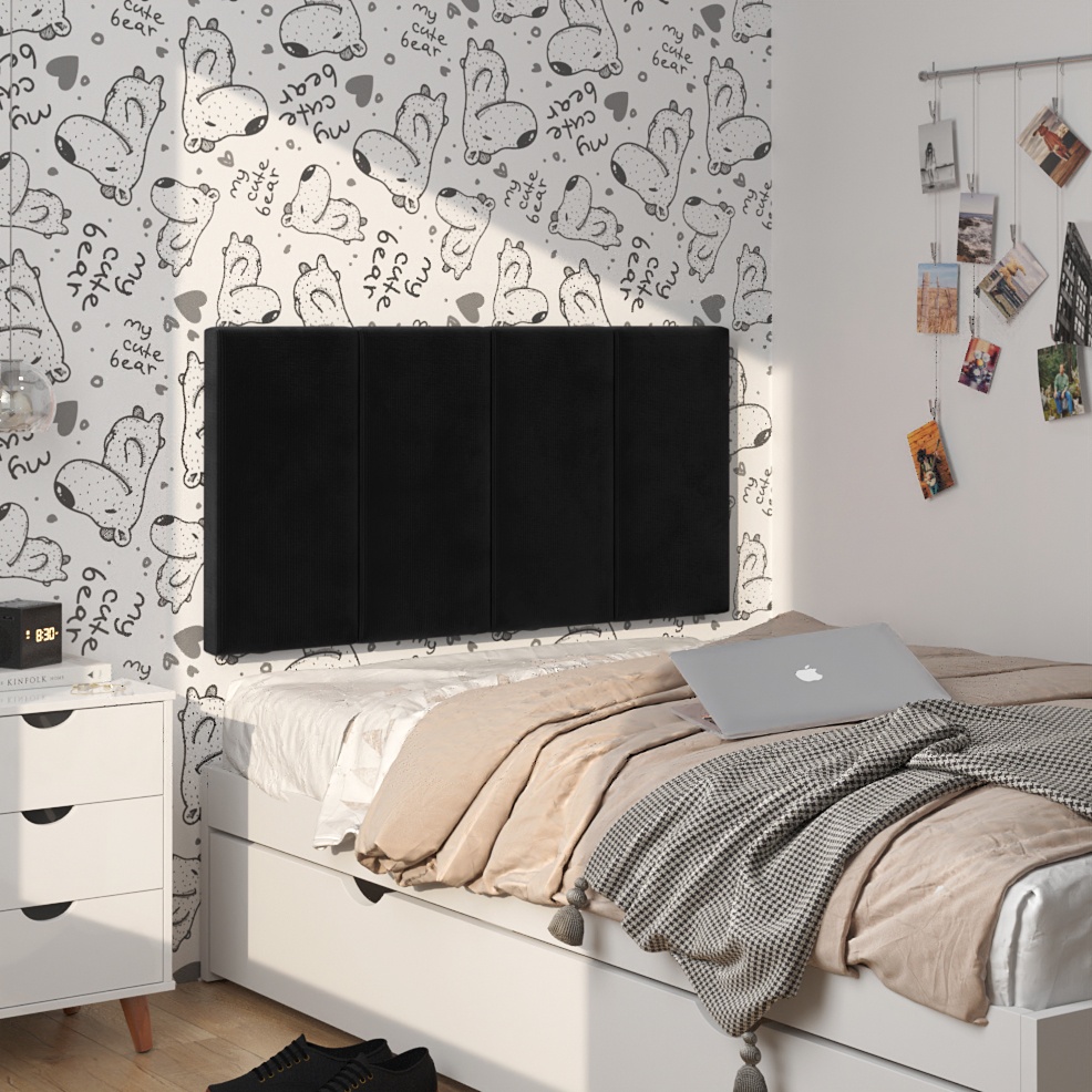 Cabeceira de Solteiro Cama Box Solteiro de fixar na parede painel