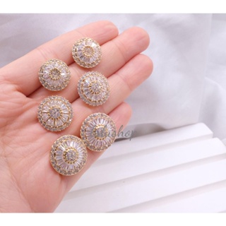 Par de Brinco Formato Pizza Cravejado de Zirconias Banhado a Ouro  18k em Oferta na Shopee