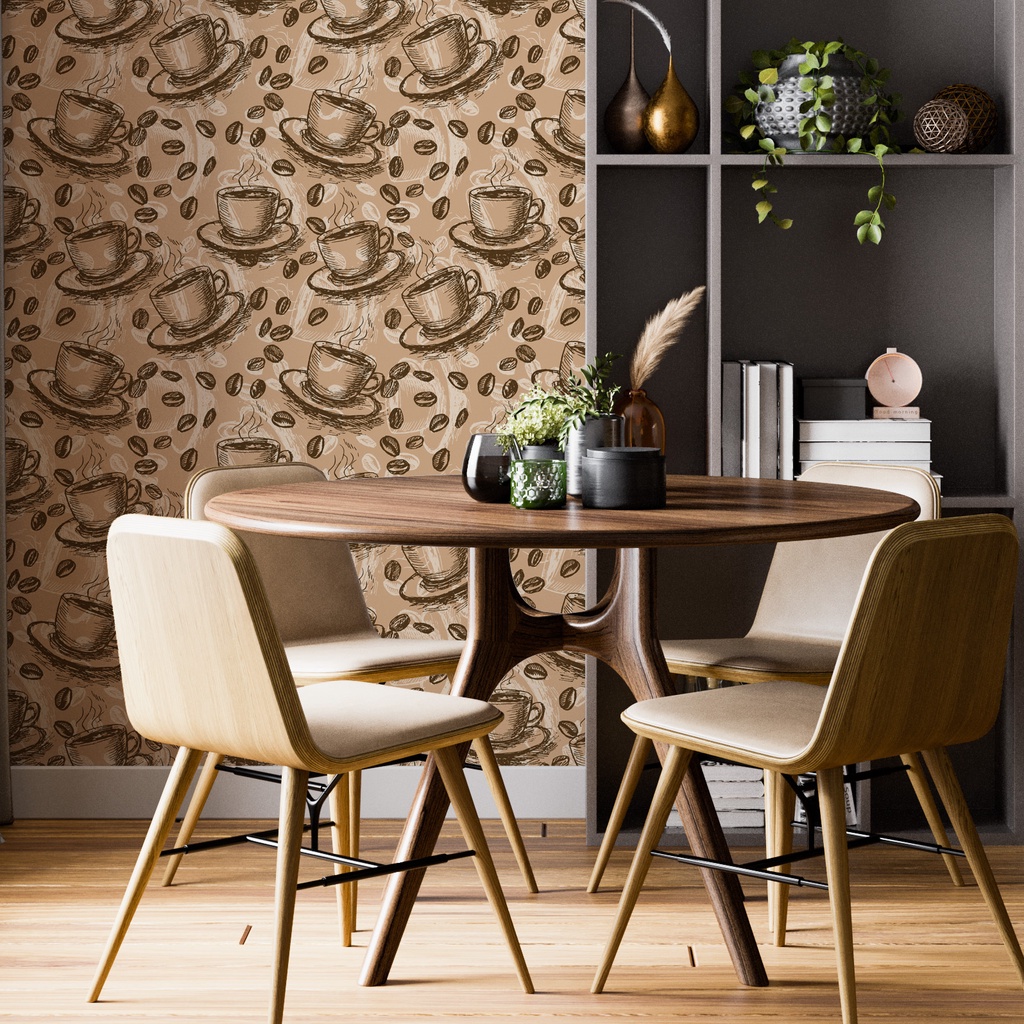 Papel De Parede Café Cozinha Adesivo Cozinha área Gourmet Padaria Cafezal Adesivo Lavável 3 Metros