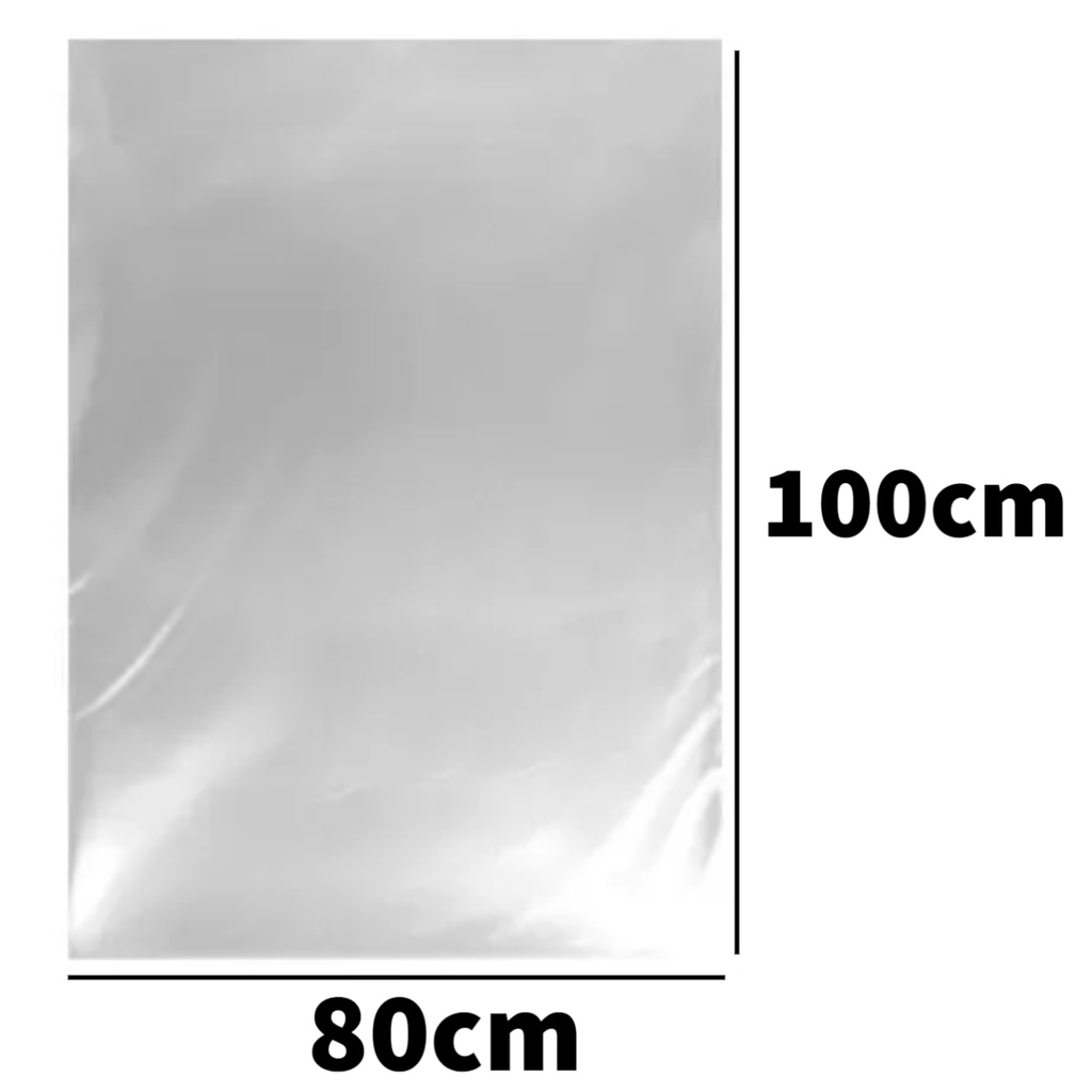 Saco Gigante 80x100cm Embalagem Plástica Presente Transparente Bopp 50 Unidades VMP