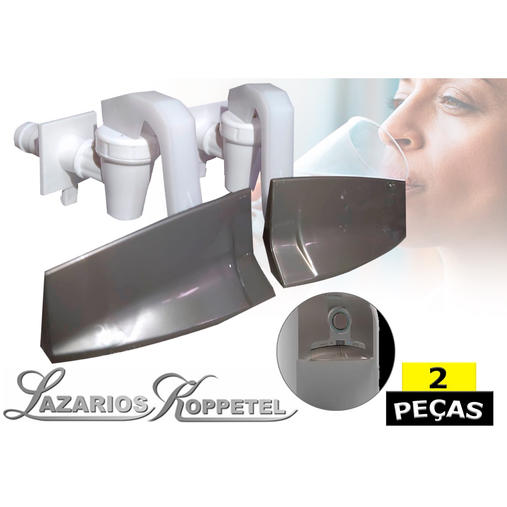 Kit 2 Torneiras Para Filtro Bebedouro De Agua Esmaltec EGM30 em Oferta na Shopee