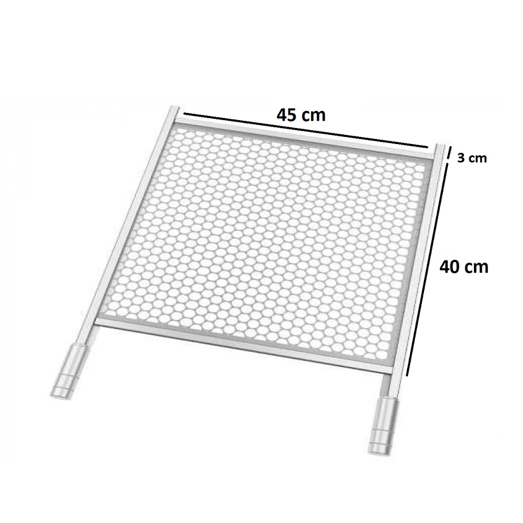 Grelha 45x40 Pontas Churrasqueira Churrasco Aço 100% Inox 430 Top