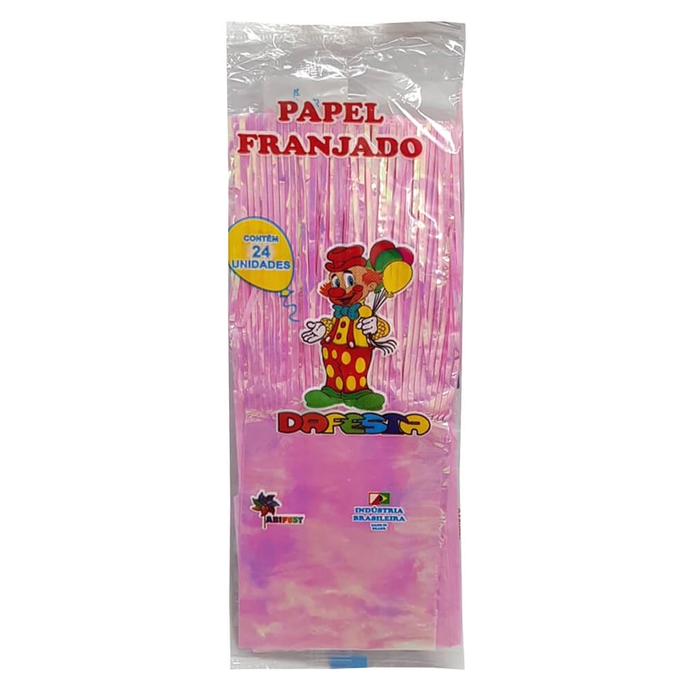 Papel para Bala Seda e Nacarado Rosa Claro c/24 Dafesta