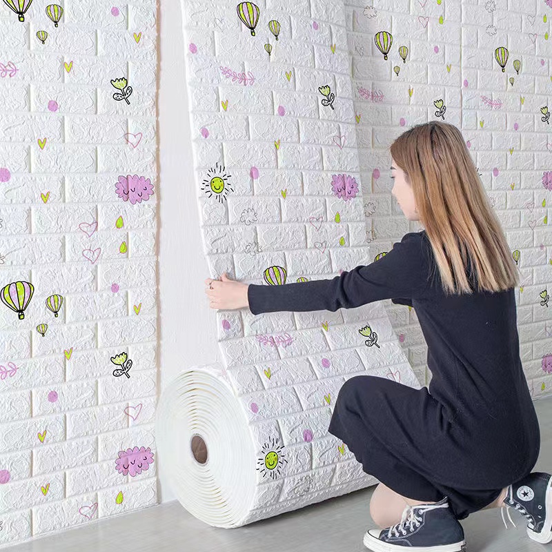 Papel De Parede Adesivo 3d À Prova D'água De Umidade Com Para Decoração