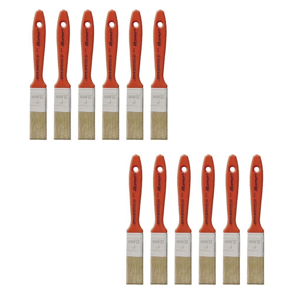 Kit 12 Pincel Trincha 1 Polegada Roma Verniz 303 Madeira | Shopee Brasil