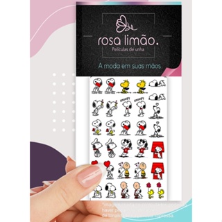 cartela com 32 peliculas de unha SNOOPY em Oferta na Shopee