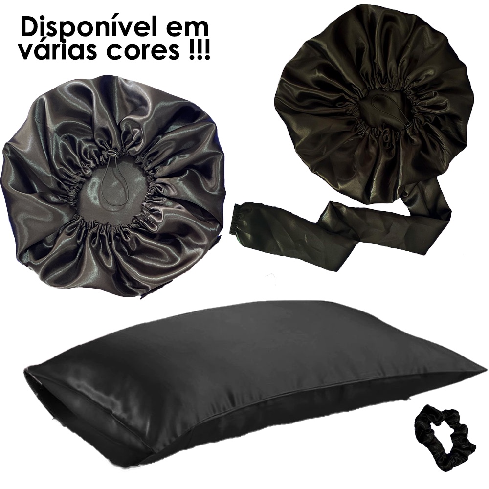 Kit Todo Em Cetim anti frizz +Toca Dormir +Difusora +Fronha +brinde