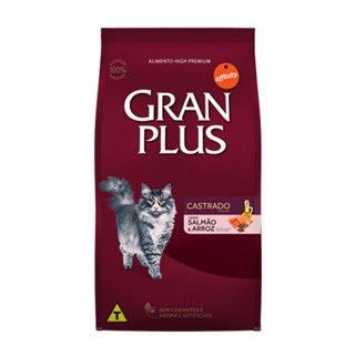 Ração Gran Plus Gatos Castrados Salmão e Arroz 10 kg em Oferta na Shopee