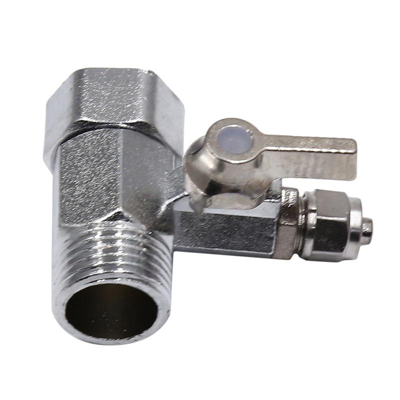 Válvula De Esfera De 3 Vias De Entrada De Água Conector De Liga De Zinco Para Adaptador De Torneira Purificador Com Cort