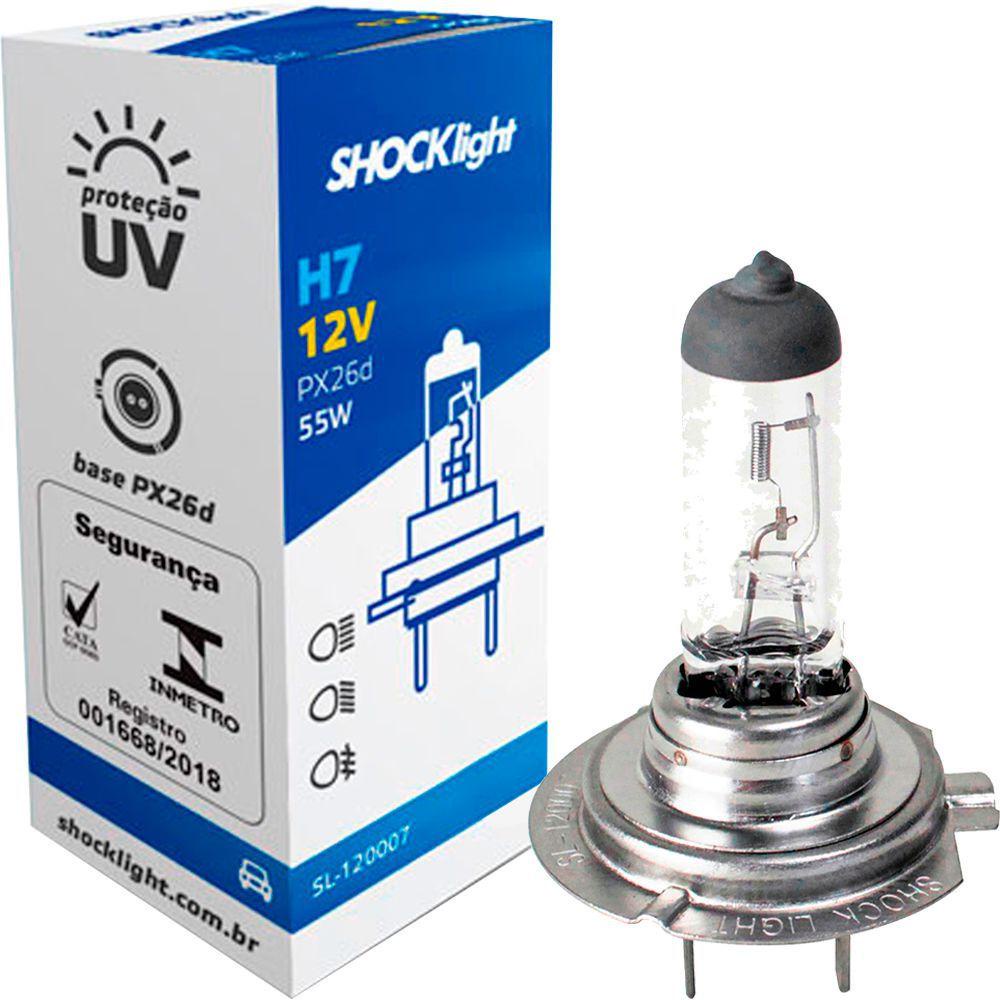 Lampada Shocklight Halogena Standart H7 12v 55w Px26d em Oferta na Shopee