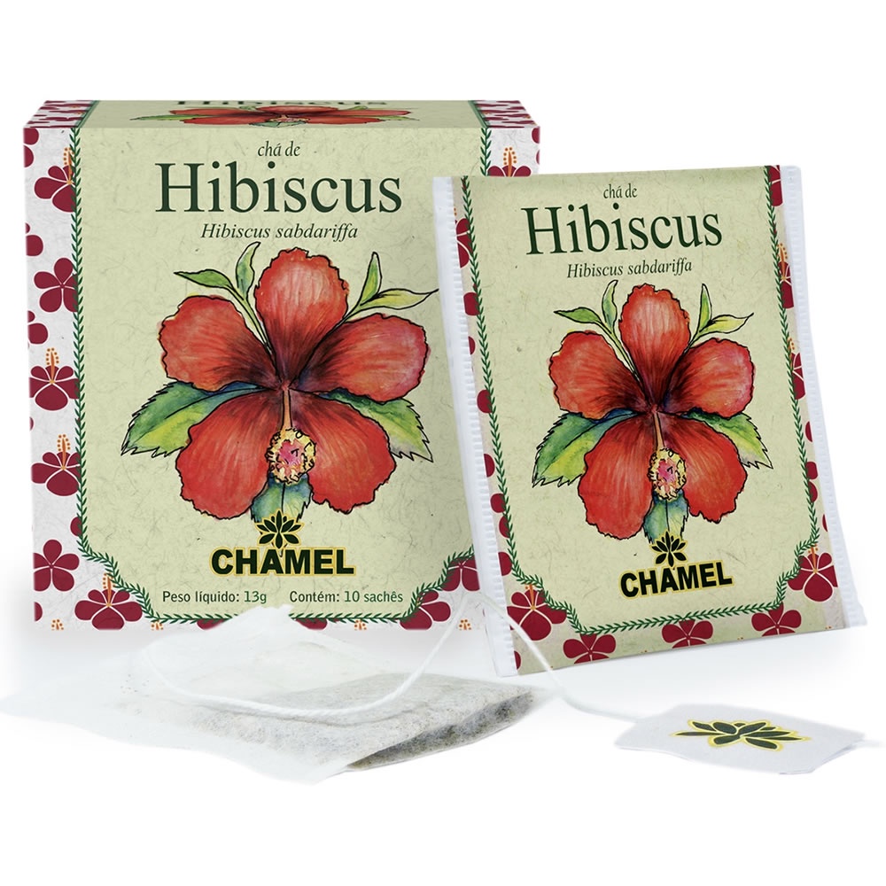 Chá de Hibiscus com 10 Sachês - Chamel em Oferta na Shopee