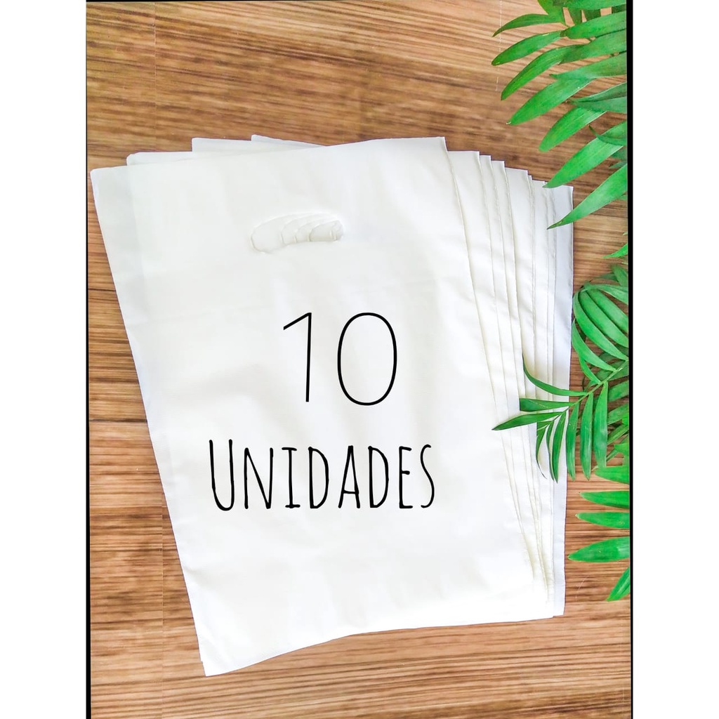 10 Sacolas Plásticas Premium Boca de Palhaço 20x30cm