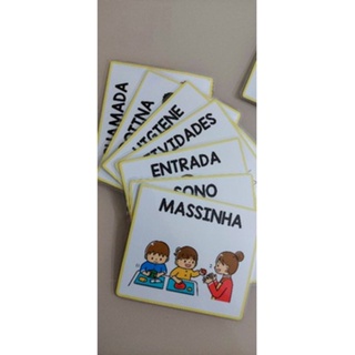 Cartões de Rotina Escolar - Educação Infantil em Oferta na Shopee