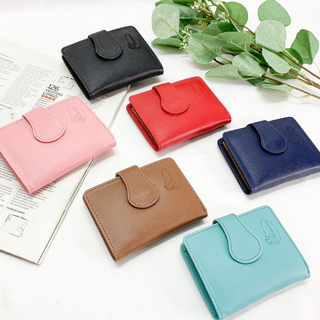 Carteira Feminina Com Porta Cartão Documento Com Espelho Arraza Fernanda em Oferta na Shopee