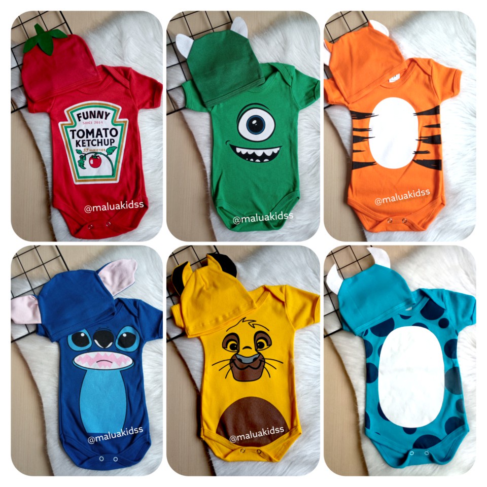 Body Temático com Toca Bebê Infantil/Mesversário Escolha o Modelo em Oferta na Shopee