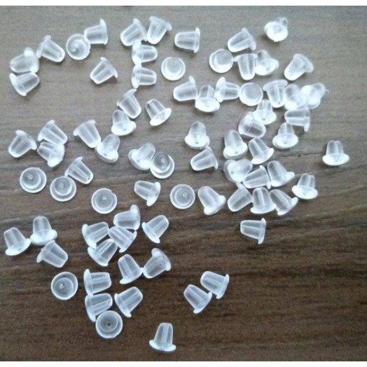 100 aprox. Tarracha Silicone (PP) para Brinco em Oferta na Shopee