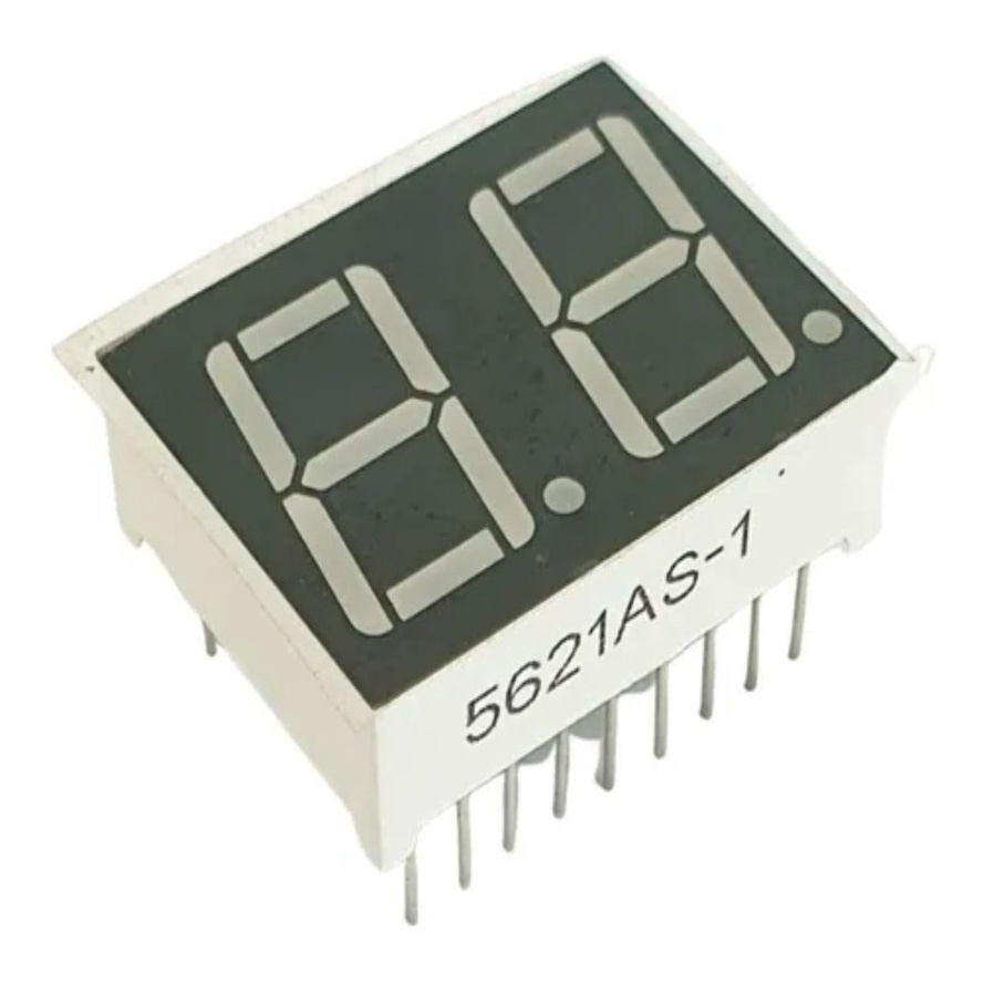 Display Led 2 Digitos 7 Segmentos Vermelho Catodo Comum 0.56 arduino esp pic robotica