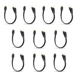 Kit Com 10 Cabos Y De Audio Rca 2 Macho 1 Femea Som
