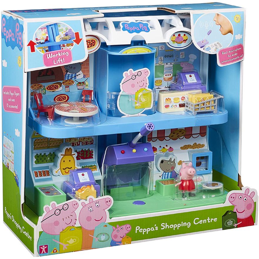 Brinquedo Peppa Pig Playset Supermercado e Microfone Sunny