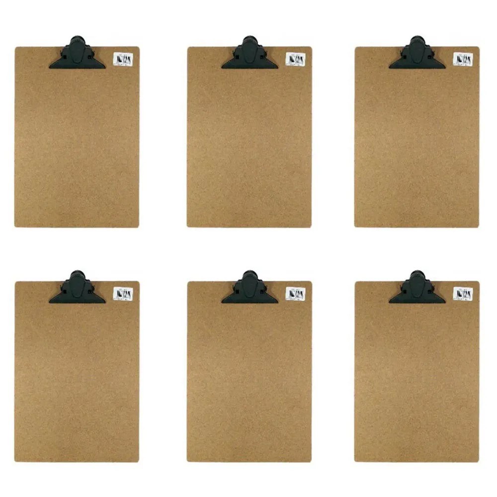 Prancheta A5 Madeira Kit C/ 6unidades 23x16