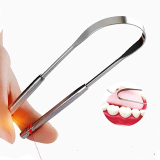 Limpador De Língua, Raspador Oral De Aço Inox - Higiene Bucal  Raspador Para Cuidados Oral em Oferta na Shopee