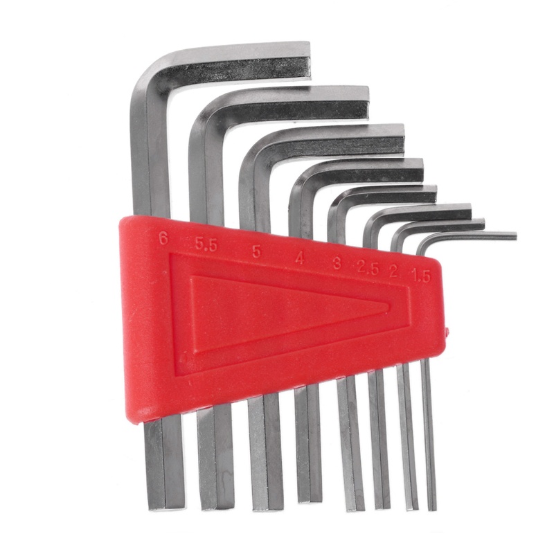 HL 8 Peças Allen Para Chave Hexagonal Conjunto De Ferramentas De Inglesa De Aço Kits De Fenda 1 5mm-6mm Ferramenta De Re