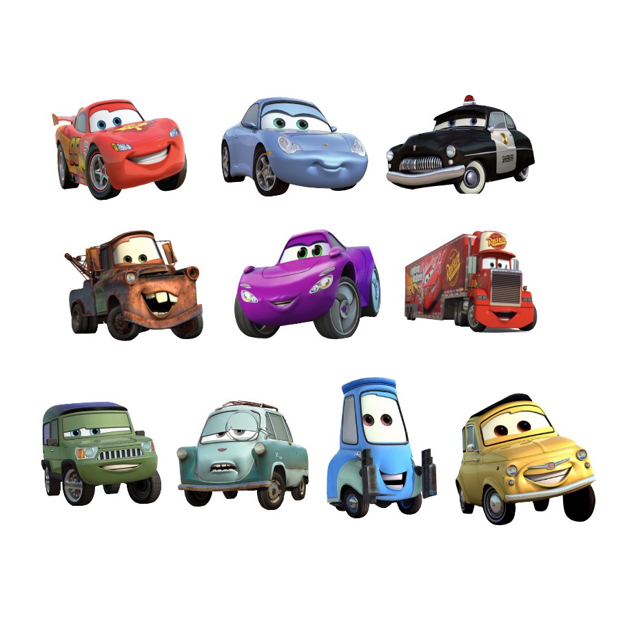 50 Apliques McQueen Carros Disney Lightning Recortes Tubete Enfeites Tags em Oferta na Shopee