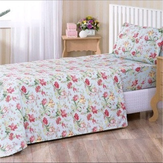 Lençol Cama Solteiro 3 Peças Estampado.