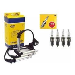 Kit Cabos + Velas Corsa Agile Meriva Montana Cobalt 1.4 8v