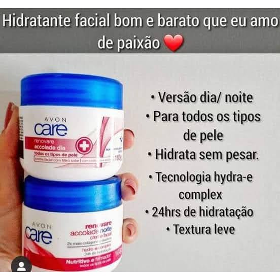 Creme Facial Dia e Noite Accolade Avon Care - 100g | Shopee Brasil