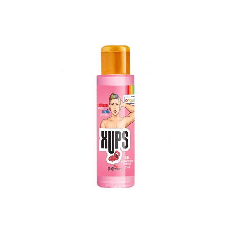 Gel Térmico para Sexo Oral no Sabor Chiclete de Hortelã com Dupla Sensação - Hot Flowers Xups - 35ml em Oferta na Shopee