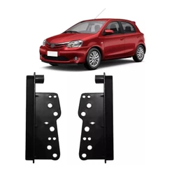 Moldura Central Multimídia Dvd 2din Etios Preto Brilhante