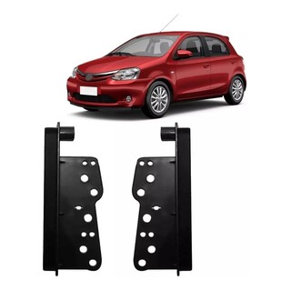 Moldura Central Multimídia Dvd 2din Etios Preto Brilhante