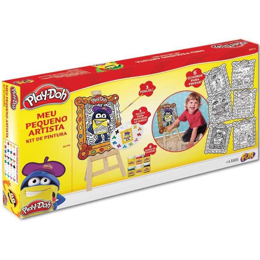 Play Doh Kit De Pintura Meu Pequeno Artista Da Fun F0028-6