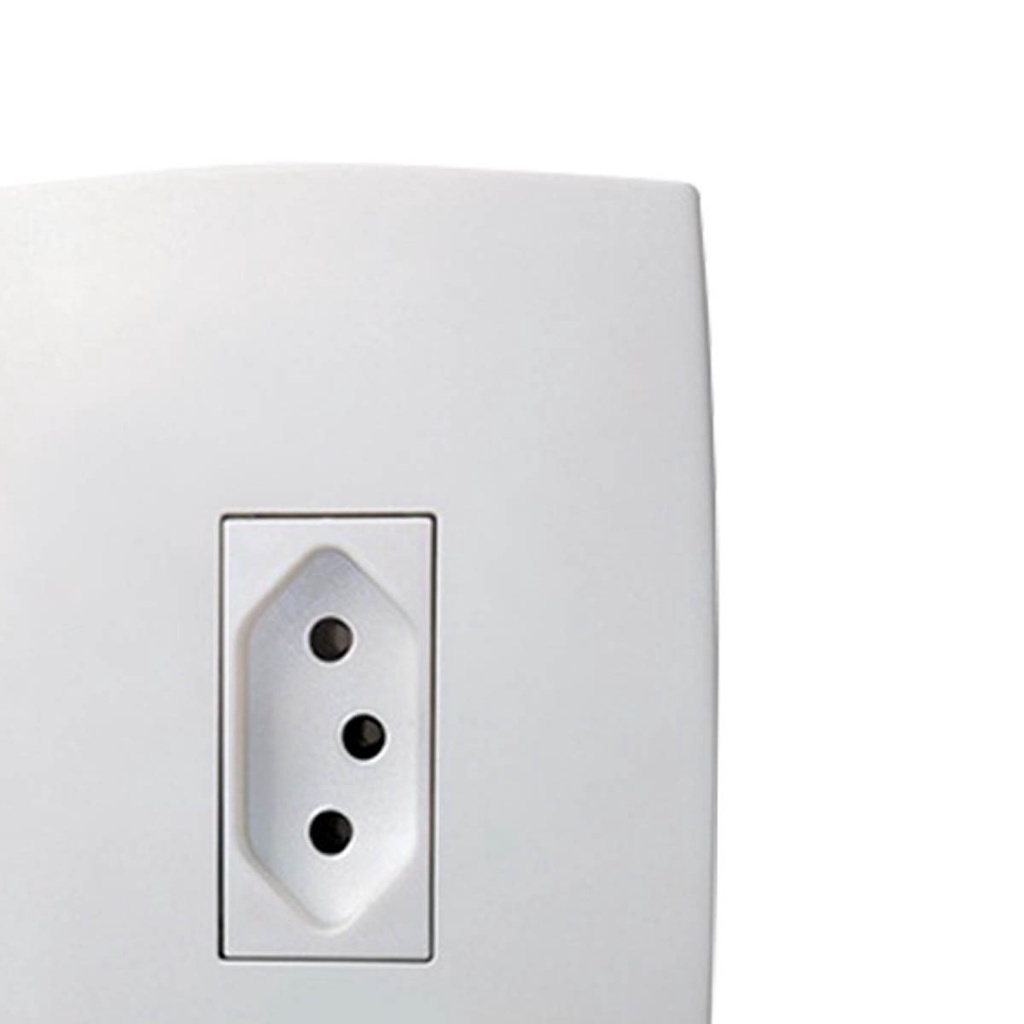 Detalhes do Conjunto 1 Tomada 2P+T 4X2 Vertical 10A 250V Home Blux