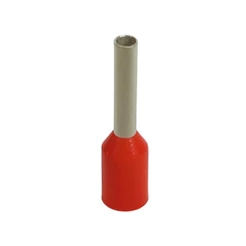 Kit 50 Unidades Terminal Tubular Ilhós Pré Isolado Vermelho 1mm Resistente Conectores Elétricos Tubulares Conectores