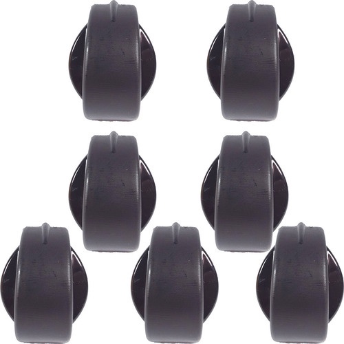 Kit Botão Dako Ge,continental Preto Fogão 6 Bocas