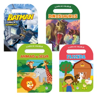 Kit Livros Colorir com Alça para Meninos