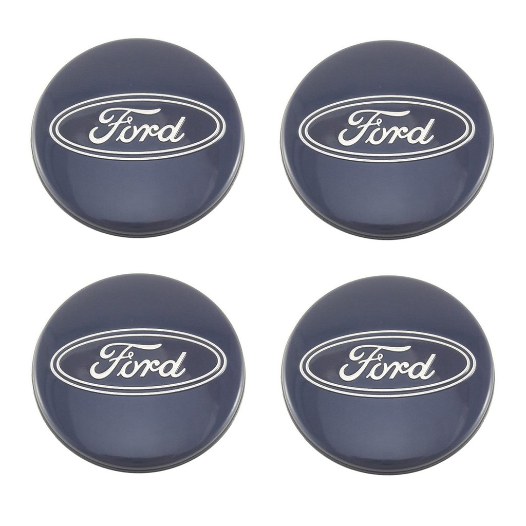 Kit 4 Calota Central Centro Tampa Miolo p/Roda Ford New Fiesta New Ka Focus Novo Fusion Ecosport