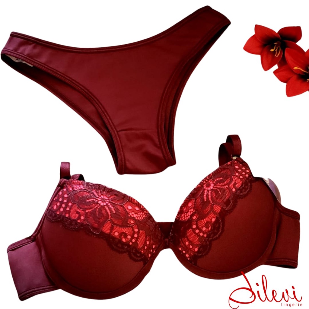 Conjunto de Lingerie Kit 5 Conj. Calcinha e Sutiã