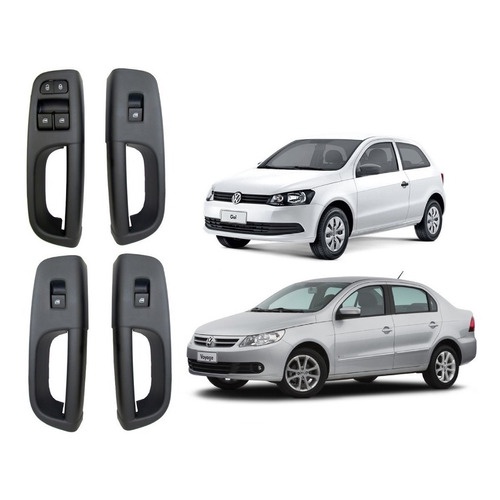 Kit Moldura Completo com botão Vidro Elétrico Voyage G5 2012