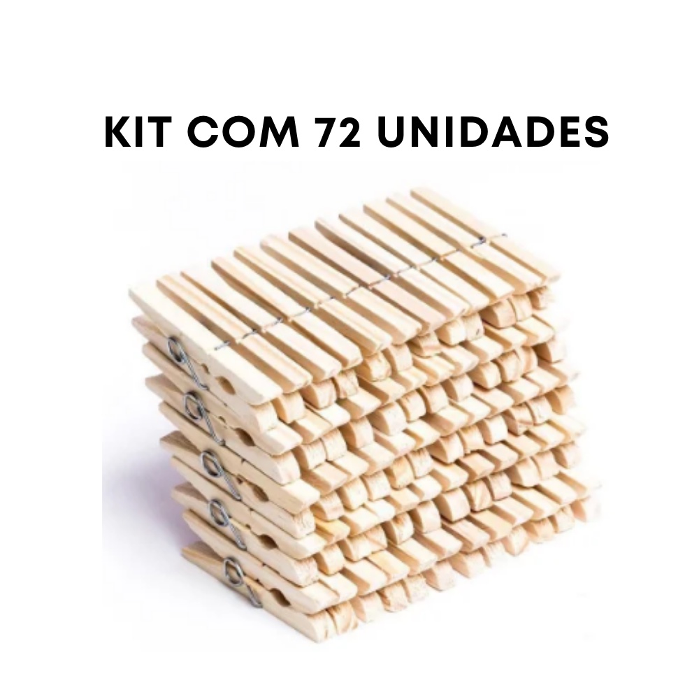 Prendedor Pregador de roupa com 72 unidades Varal Grampo Lavanderia em Oferta na Shopee