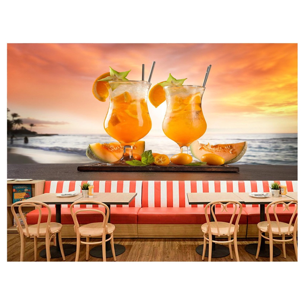 papel de parede drinks bebidas aperitivos 3D m² AL100