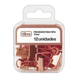Prendedor para Papel Rosé, Rosa Pastel e Eco19mm com 12 Unidades Tilibra em Oferta na Shopee