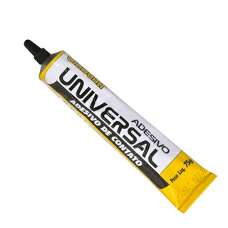 Cola Universal Contato Preta Base de Borracha 75g em Oferta na Shopee