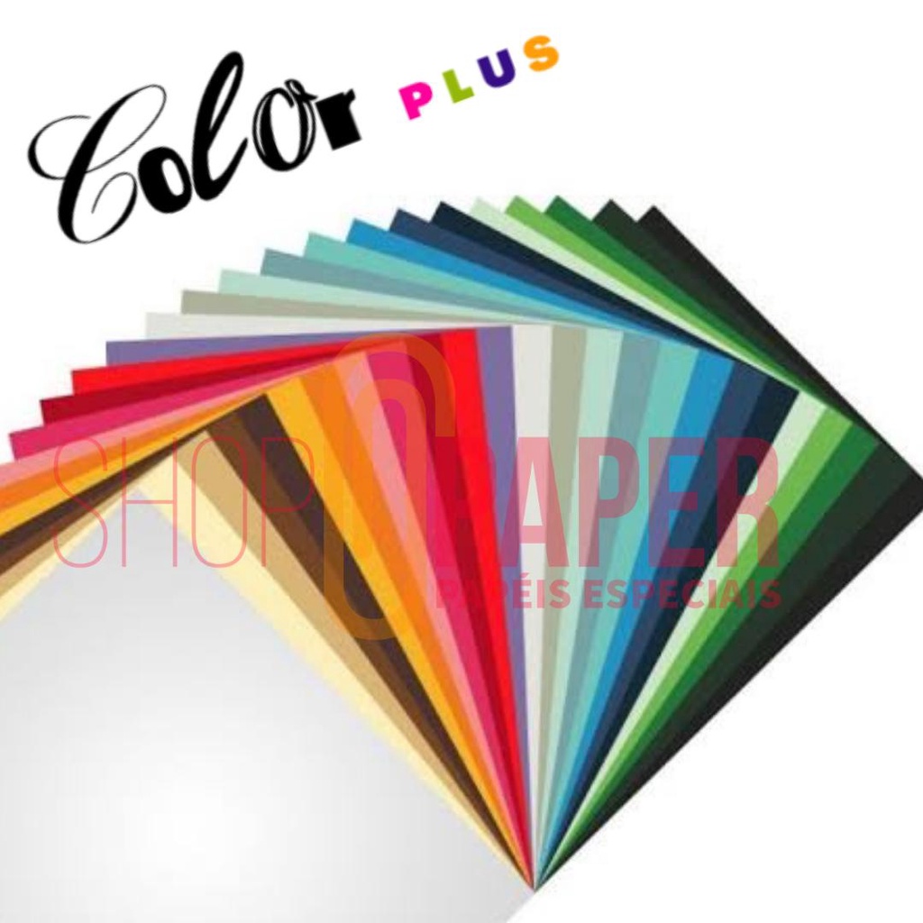 Kit Papel Color Plus A4 - 120g Com 150 Folhas