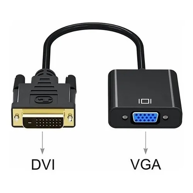 Cabo Conversor Adaptador Dvi-d 24+1 Macho P/ Vga 15pin Femea em Oferta na Shopee
