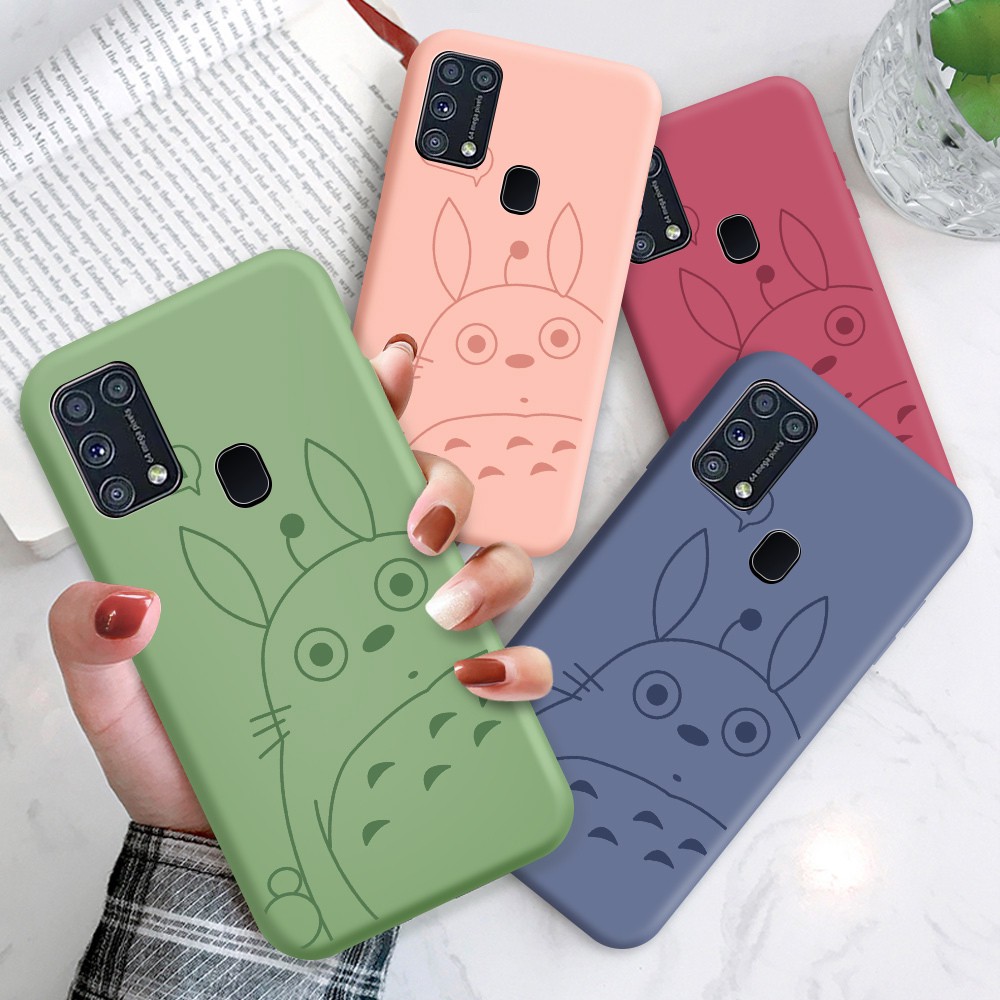 Samsung Galaxy M12 M11 M31 M21 M30 M30s M M10 Para Capinha De Celular Macia Capa Do Case Cartoon Totoro Capas Capinhas Shopee Brasil