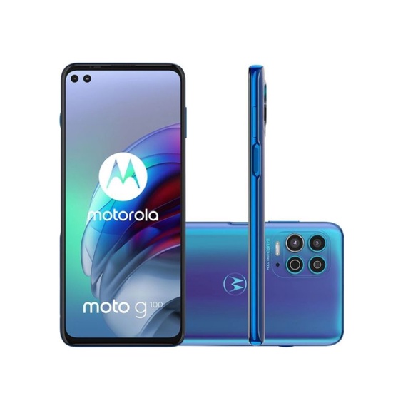 Smartphone Motorola Moto G100 256GB 5G Wi-Fi Tela 6.7'' Dual Chip 12GB RAM Câmera Tripla + Selfie 16MP + 8MP