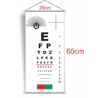 Banner Snellen Optotipo Optometria Acuidade Visual 60cm x 29cm para 4 mts em Oferta na Shopee